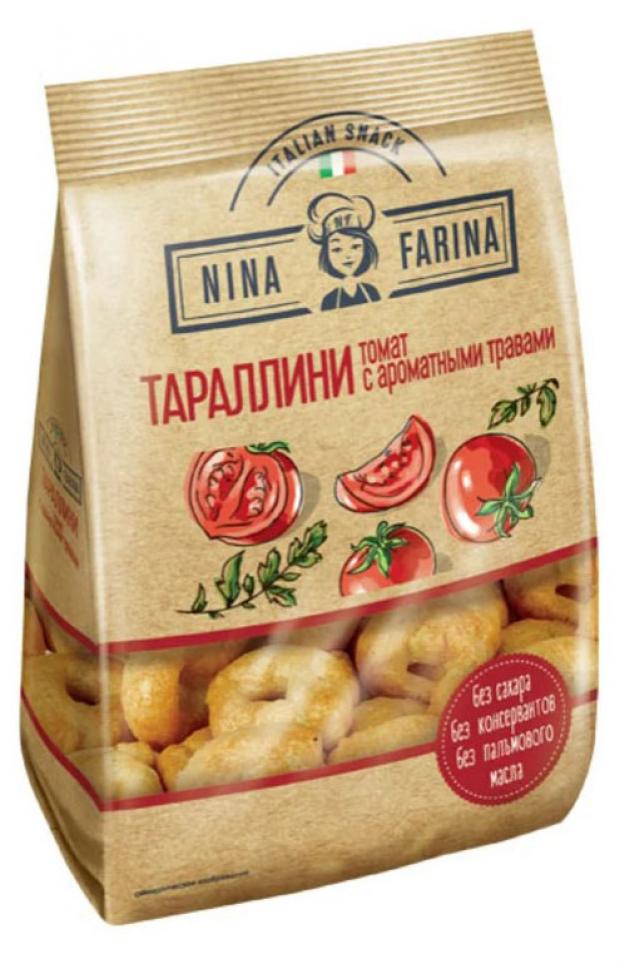

Тараллини Nina Farina с томатом и ароматными травами, 180 г