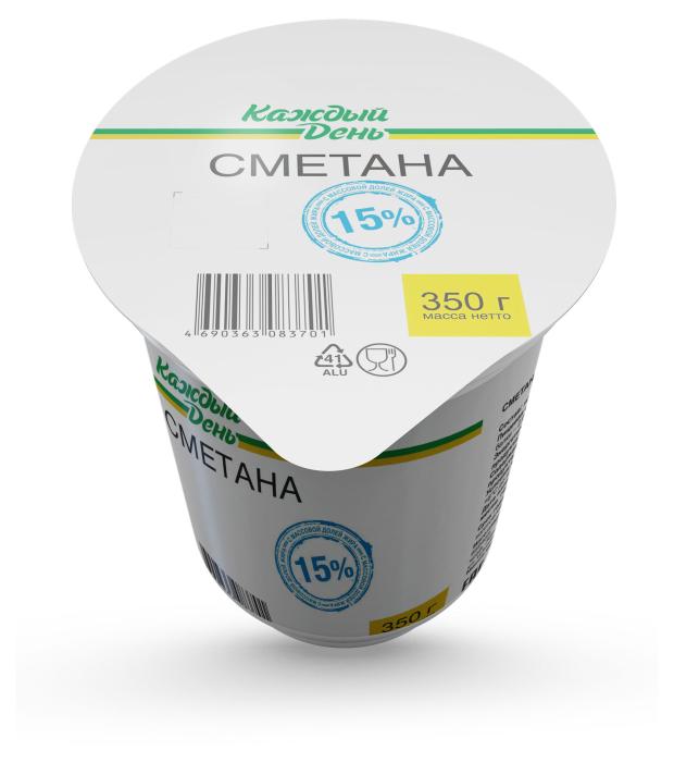 Сметана Каждый день 15%, 350 г