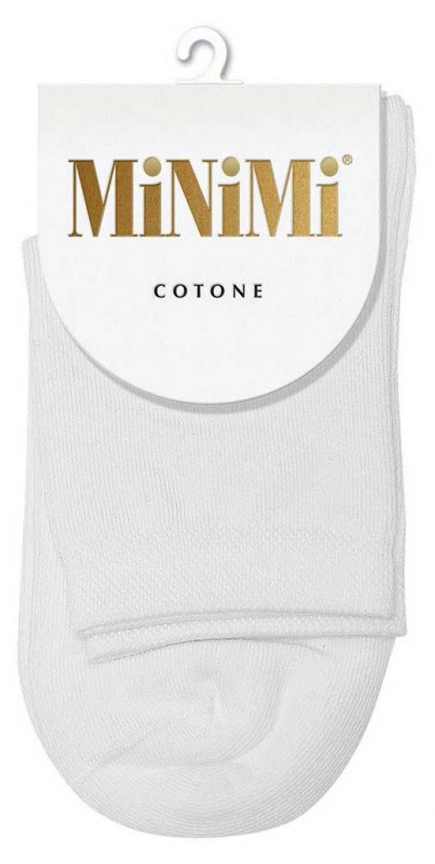 Носки женские MiNiMi Cotone 1202 белые, р.35/38 носки женские minimi cotone bianco белые 35 38 размер