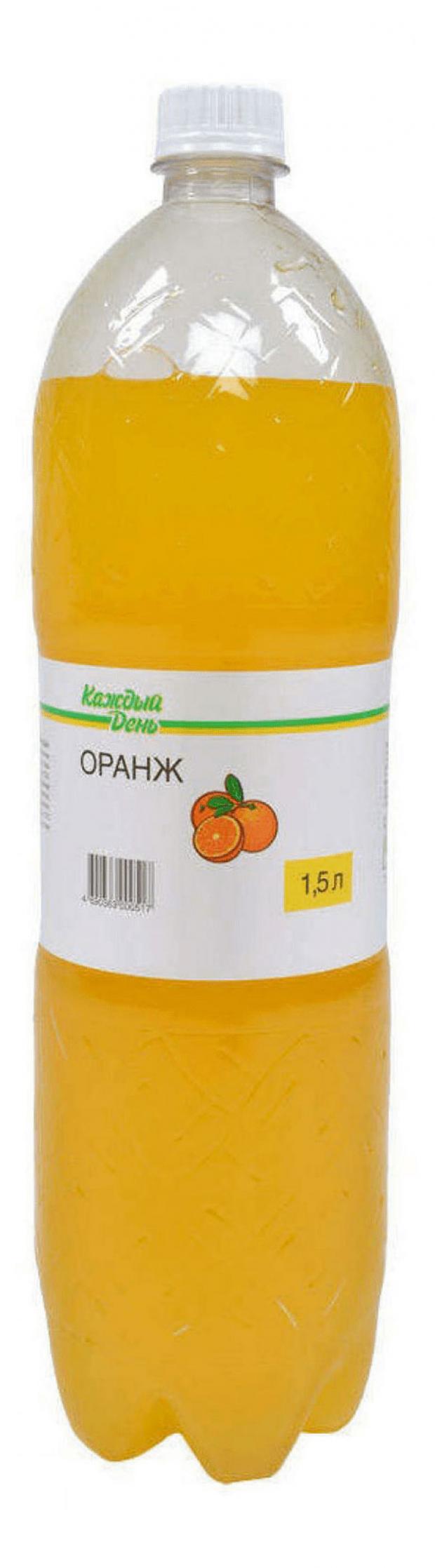 Напиток газированный Каждый день Апельсин безалкогольный, 1,5 л
