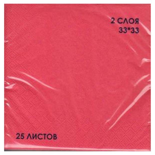 

Салфетки бумажные 2-слойные Vitto красные 33 см, 25 шт