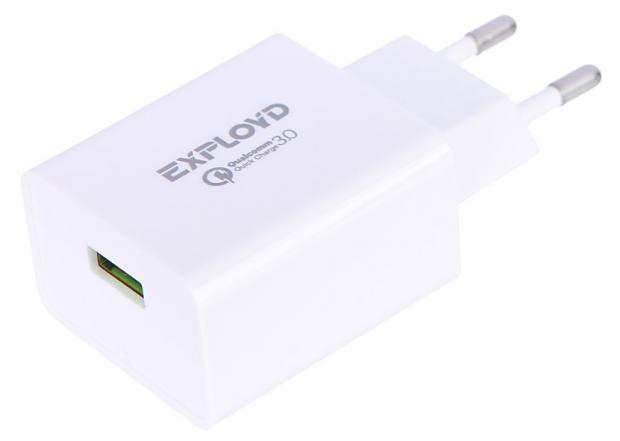 

Сетевое зарядное устройство Exployd Rash EX-Z-1147 USB 3A QC3.0 18W белое