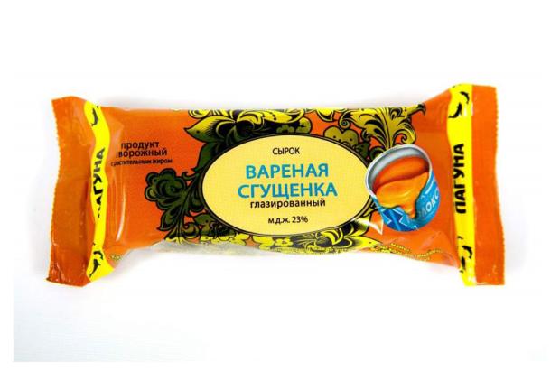 Продукт творожный Лагуна глазированный с вареной сгущенкой 23% СЗМЖ, 40 г