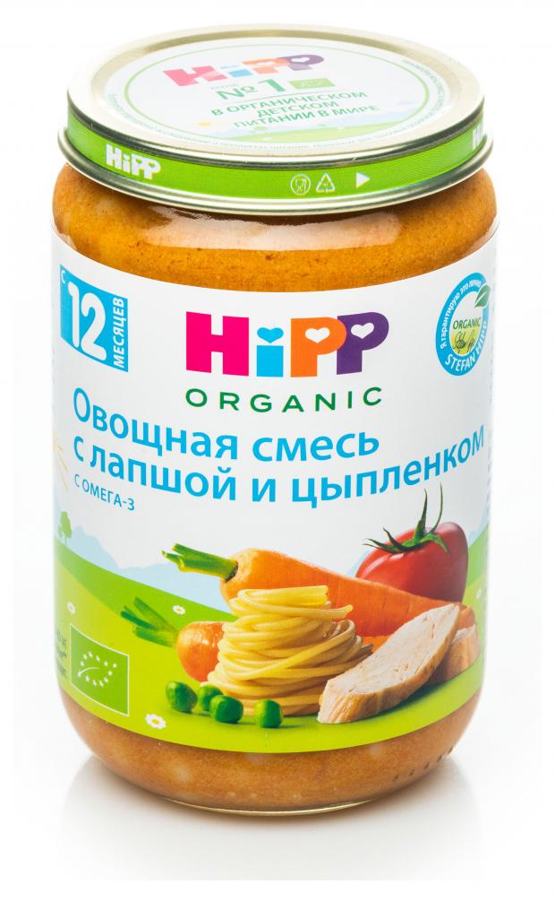 

Пюре HiPP Нежные овощи с лапшой и цыпленком с 12 мес., 220 г