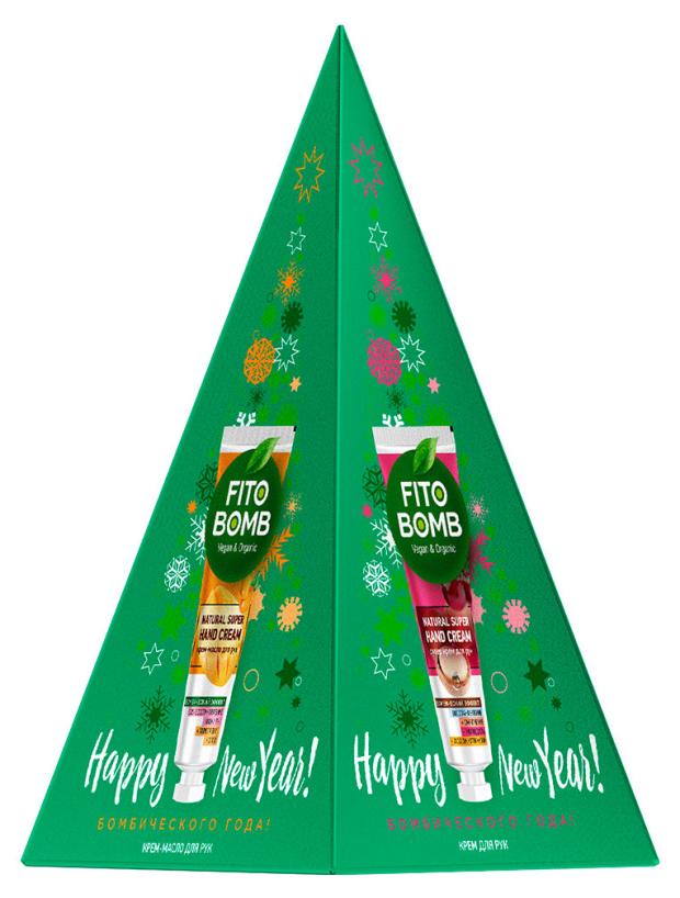 

Набор косметический Fito Bomb 75 Happy New Year крем-масло для рук+крем для рук