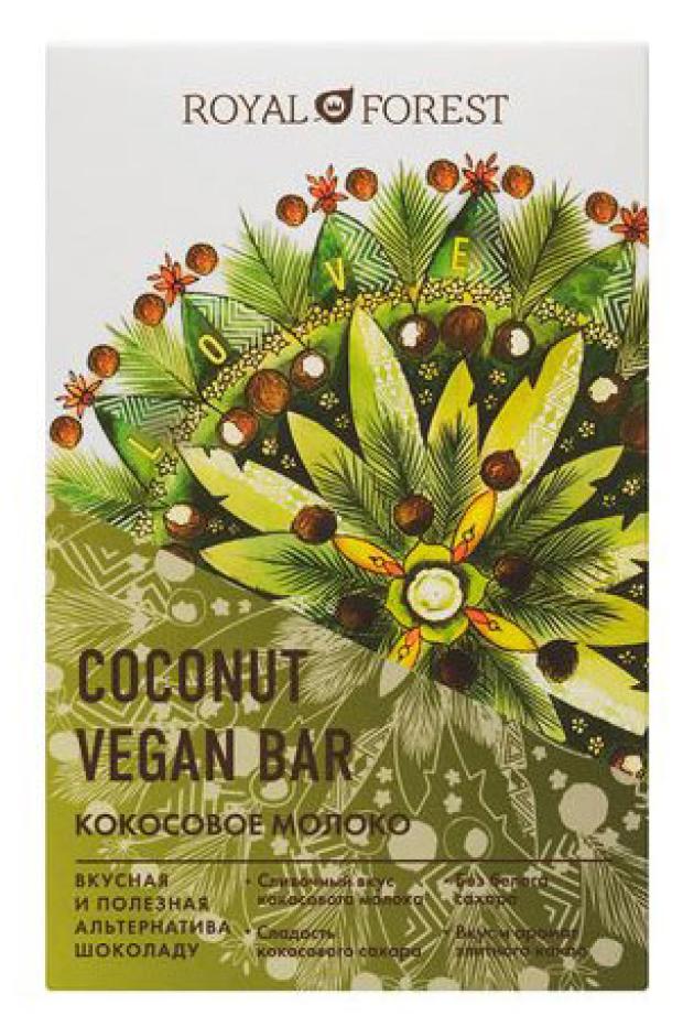 Шоколад Royal Forest Coconut Vegan Bar Кокосовое молоко, 50 г