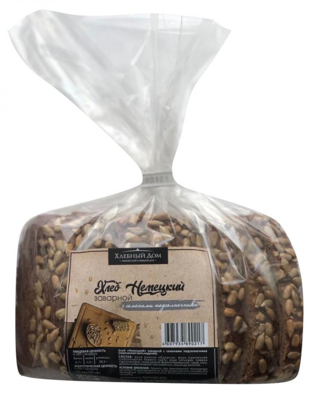 Хлеб Хлебный домъ Немецкий заварной с семенами подсолнечника нарезка, 200 г