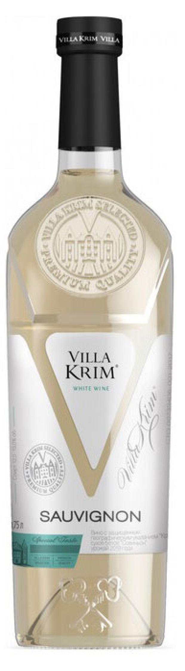 Вино Villa Krim Совиньон белое сухое Россия, 0,75 л вино villa krim cabernet красное сухое россия 0 75 л