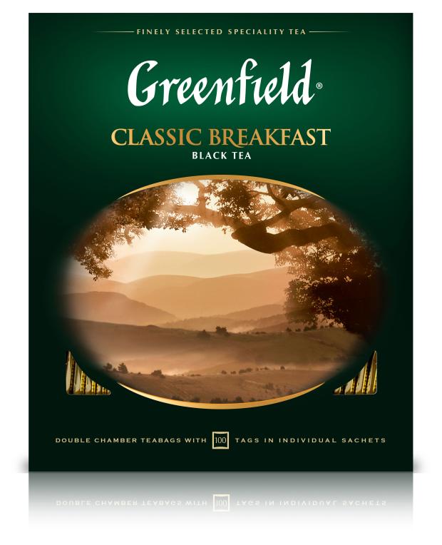 

Чай черный Greenfield Classic Breakfast в пакетиках, 2 г х 100 шт