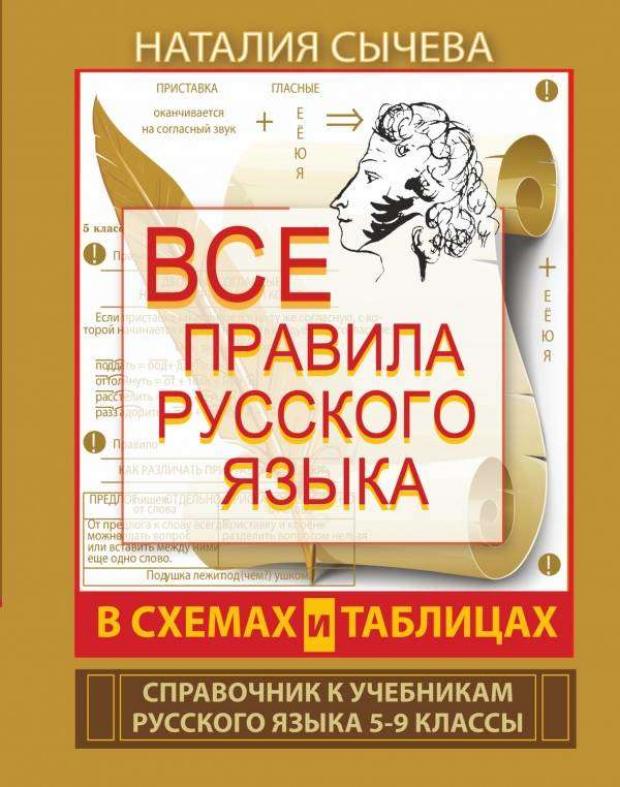 Все правила русского языка в схемах и таблицах. 5-9 классы, Сычева Н. математика все правила в таблицах и схемах 1 4 классы латышева н а