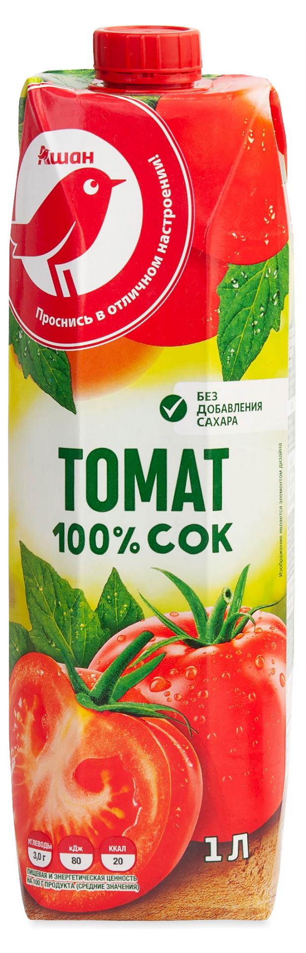 

Сок томатный АШАН с мякотью, 1 л