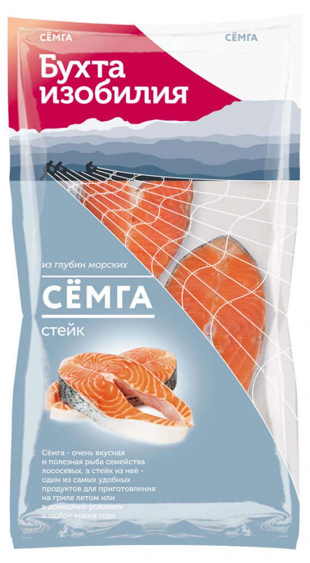 

Семга замороженная Бухта Изобилия стейк, 700 г