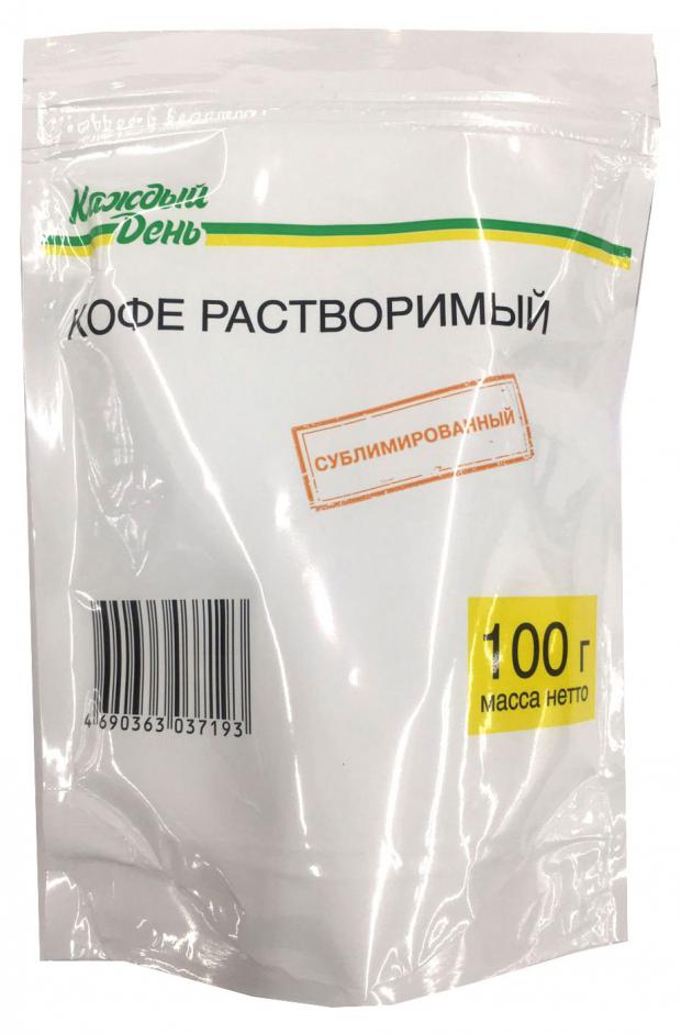 Кофе растворимый Каждый день сублимированный, 100 г кофе растворимый bourbon сублимированный 100 г