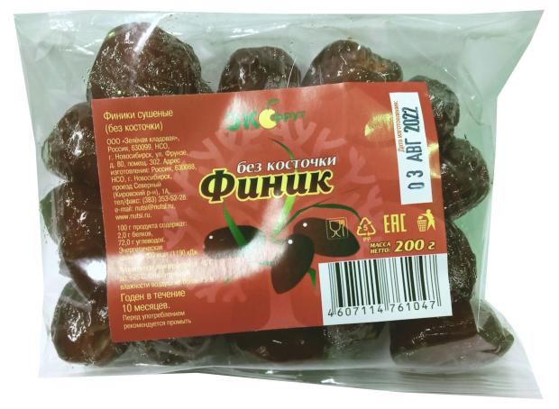 Финик Экофрут без косточки, 200 г
