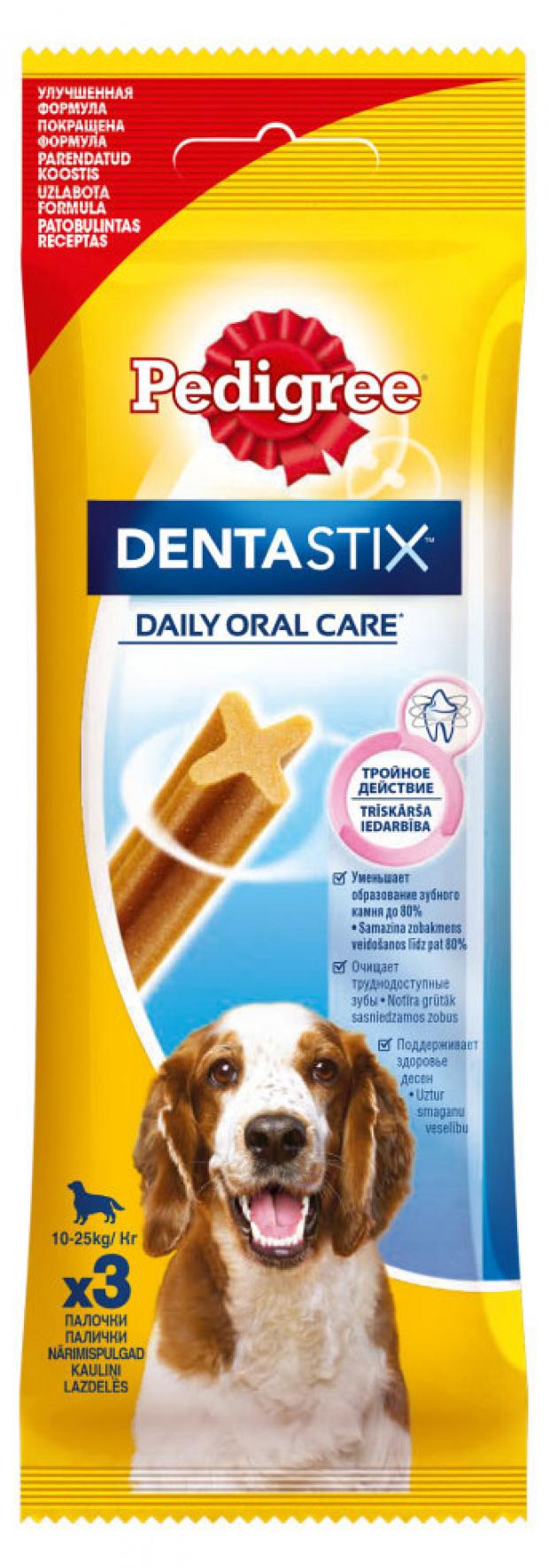 

Лакомство для собак Pedigree Denta Stix с 4-х месяцев, 77 г