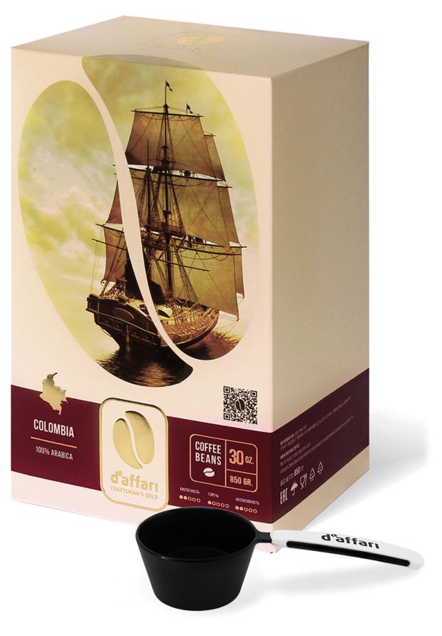 Кофе зерно D'Affari Colombia, 850 г