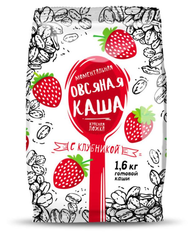 Каша овсяная Красная Ложка с клубникой, 400 г