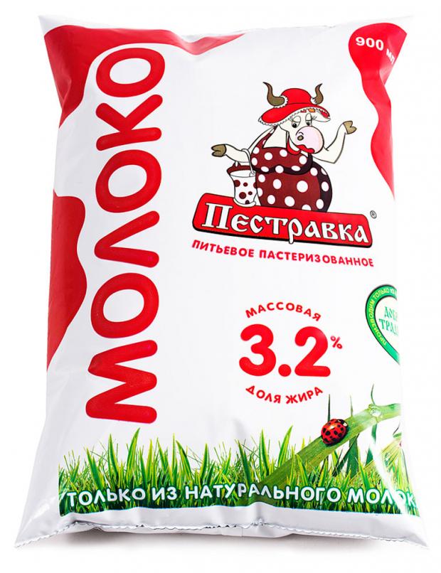 Молоко Пестравка 3,2% БЗМЖ, 900 мл