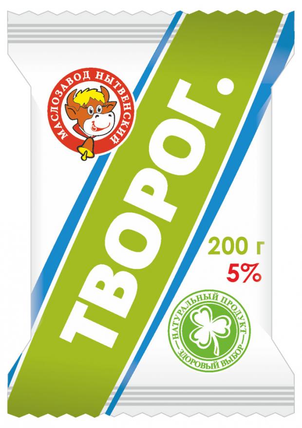 Творог Маслозавод Нытвенский 5% БЗМЖ, 200 г