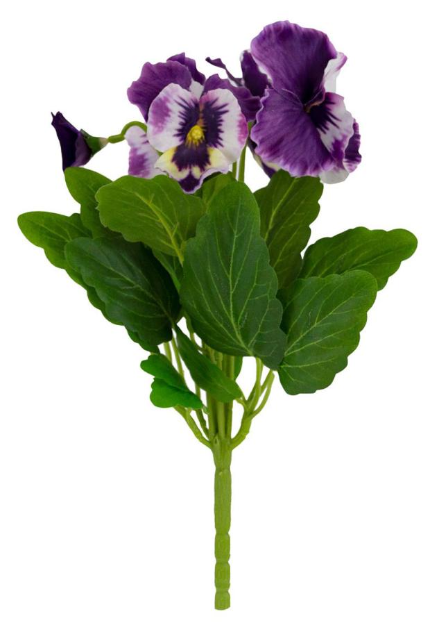 

Цветок искусственный Анютины глазки фиолетовые, 30 см