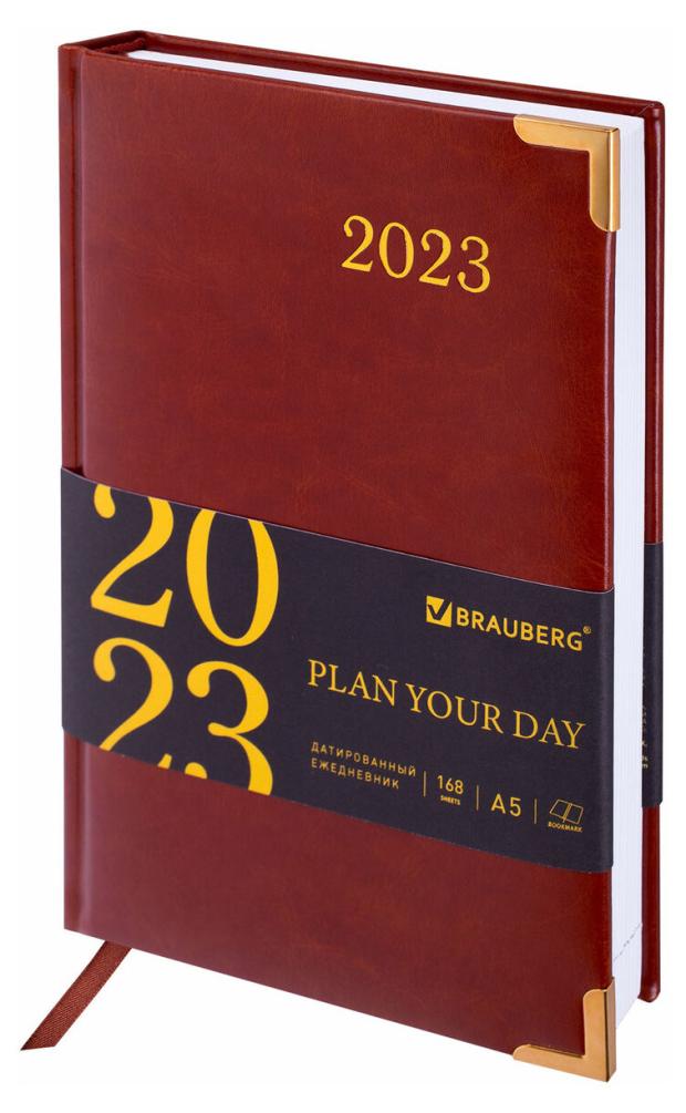

Ежедневник BRAUBERG Senator датированный 2023, 138x213 мм
