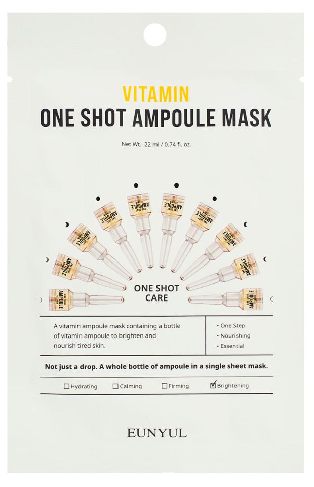 

Маска тканевая для лица EUNYUL One Shot Ampoule Mask с витаминами, 22 мл