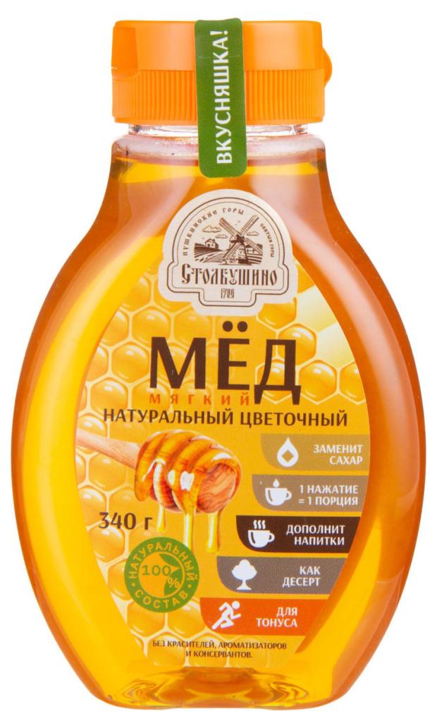 Мед Столбушино Цветочный натуральный, 340 г
