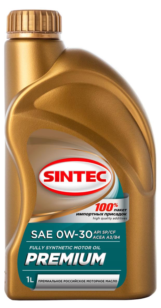 Синтетическое моторное масло Sintec Premium SAE 0W-30, 1 л