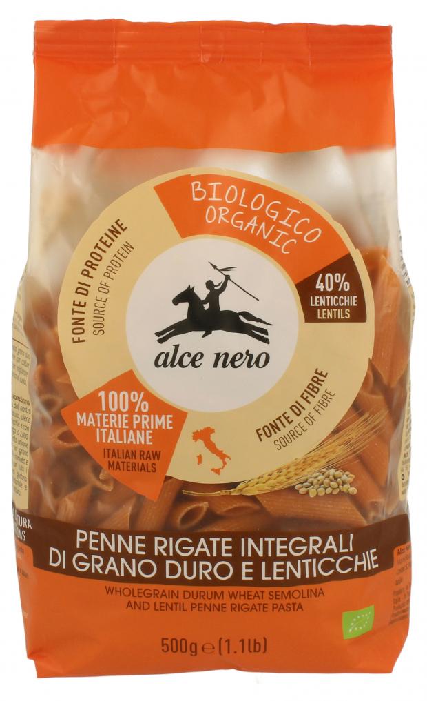 Перья Alce Nero Penne Rigate, 500 г