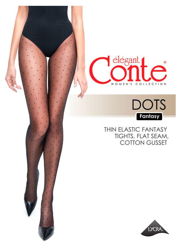 

Колготки женские Conte Elegant Fantasy Dots nero, р 2