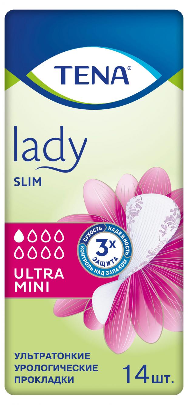 

Прокладки урологические TENA Lady Slim Ultra Mini, 14 шт