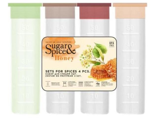 Набор для специй Sugar&Spice Honey микс, 4 шт