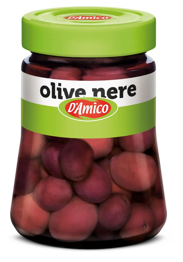 Оливки D'Amico Nere с косточкой, 300 г