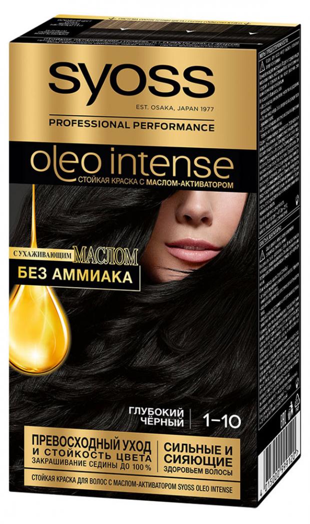 

Краска для волос Syoss Oleo Intense Глубокий черный тон 1-10