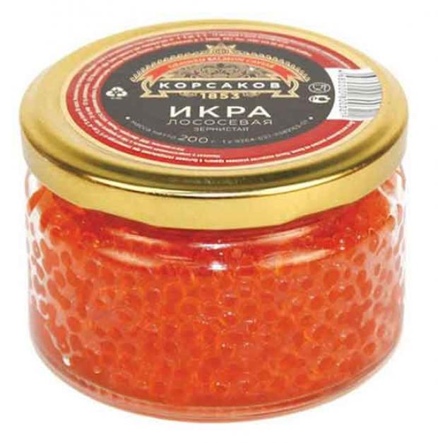 

Икра лососевая Корсаков 1853 зернистая, 200 г