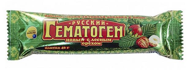 Гематоген Русский с лесным орехом, 40 г