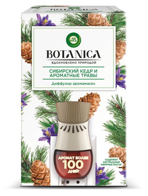 

Диффузор аромамасел Airwick Botanica Сибирский кедр и ароматные травы, 19 мл