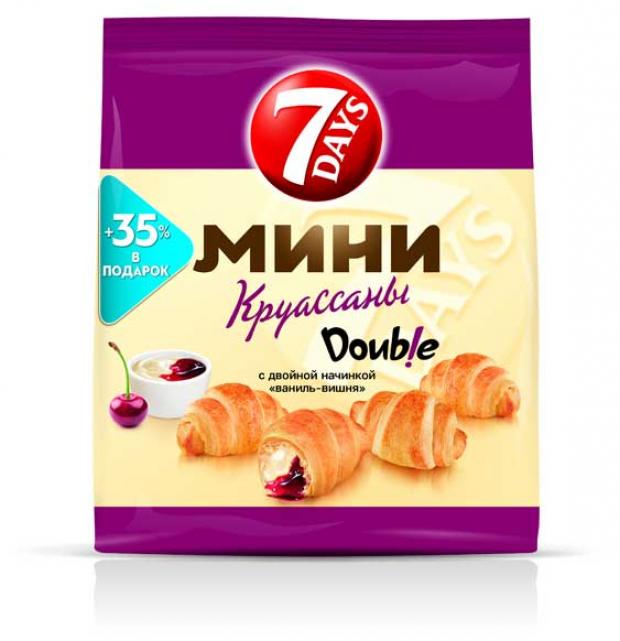 

Мини круассаны 7Days с кремом вишня-ваниль, 300 г