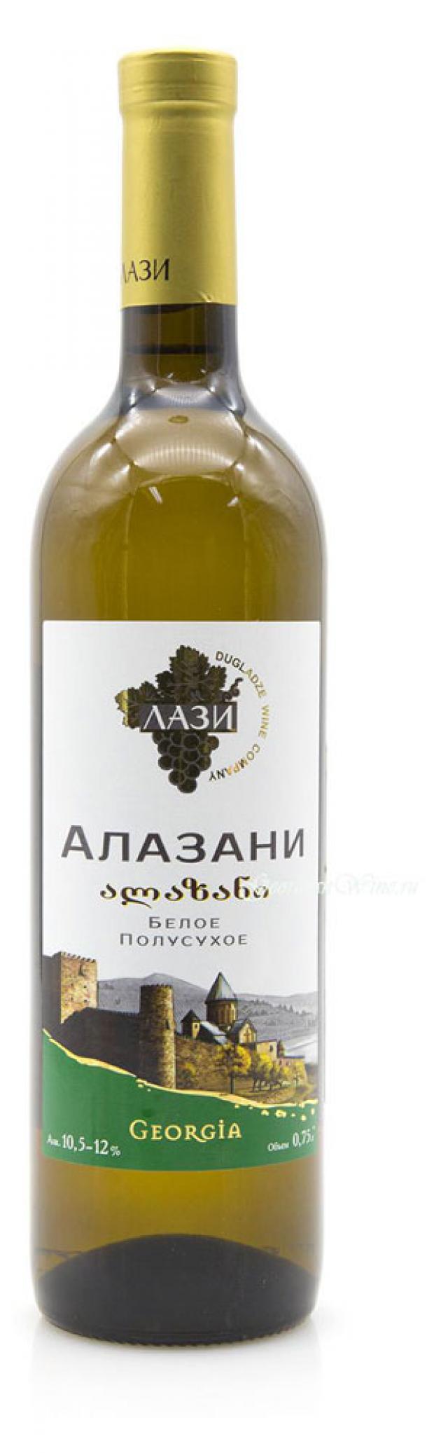 Вино Лази Алазани столовое белое полусухое Грузия, 0,75 л