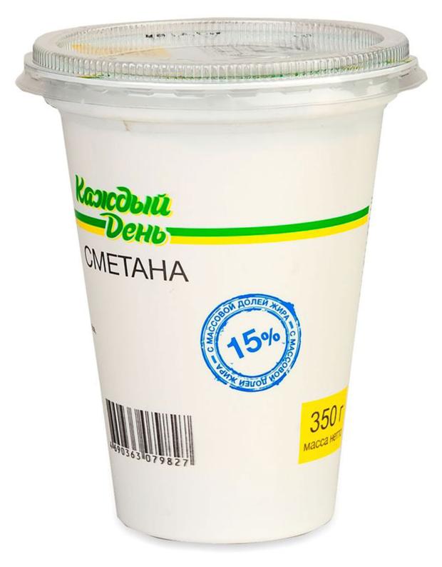 Сметана Каждый день БЗМЖ 15%, 300 г