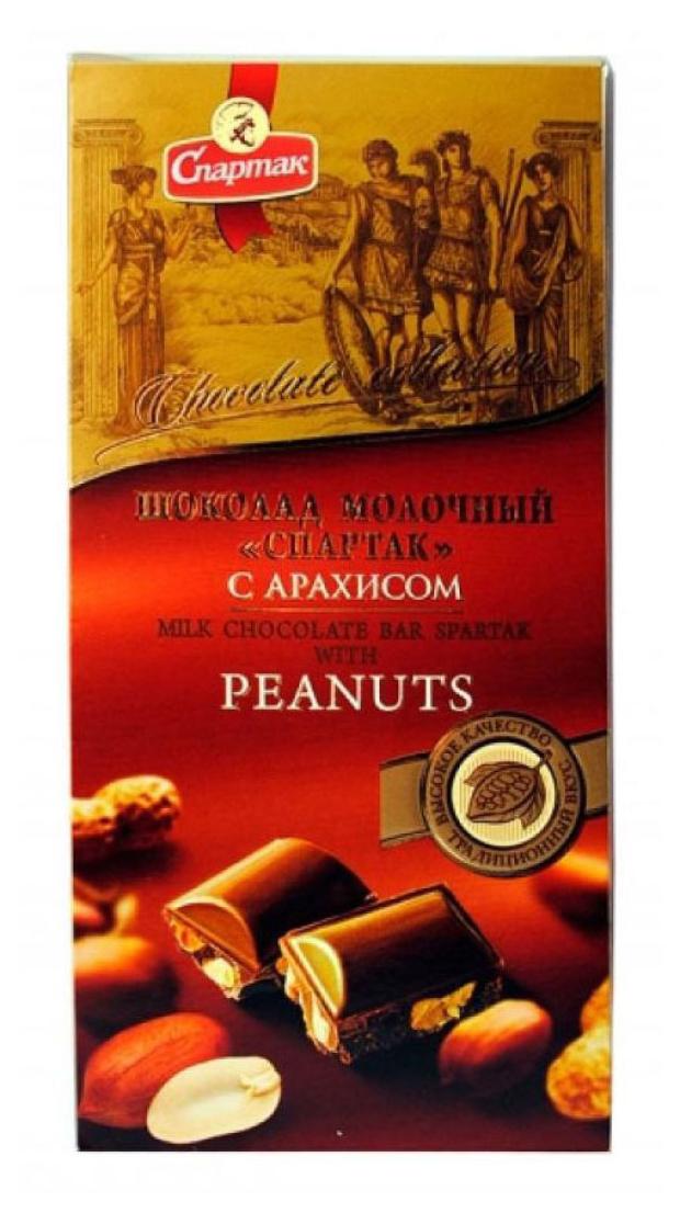 Шоколад молочный Спартак с арахисом, 90 г