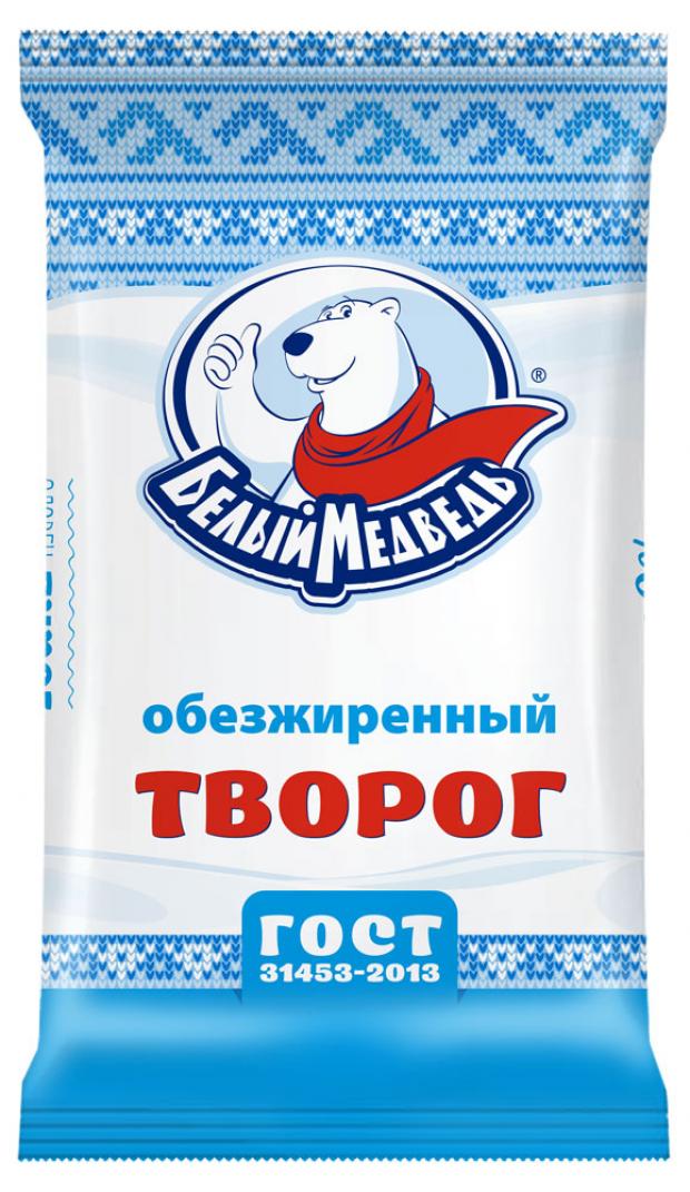 Творог обезжиренный Белый медведь 1,8% БЗМЖ, 170 г