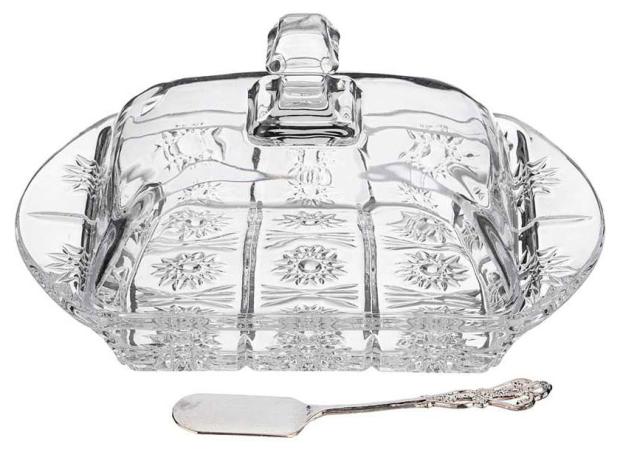

Масленка и нож Lefard Muza Crystal, 18х11х11 см