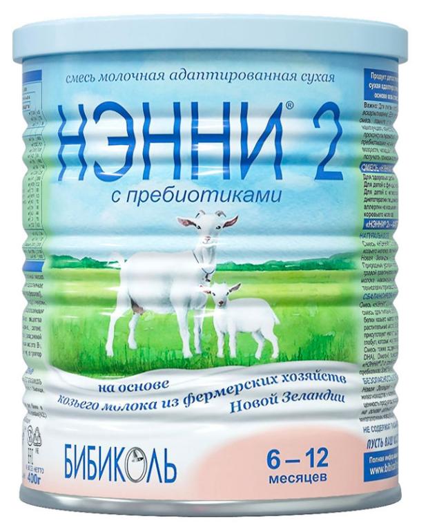 

Смесь молочная Нэнни 2 с пребиотиками с 6 мес, 400 г