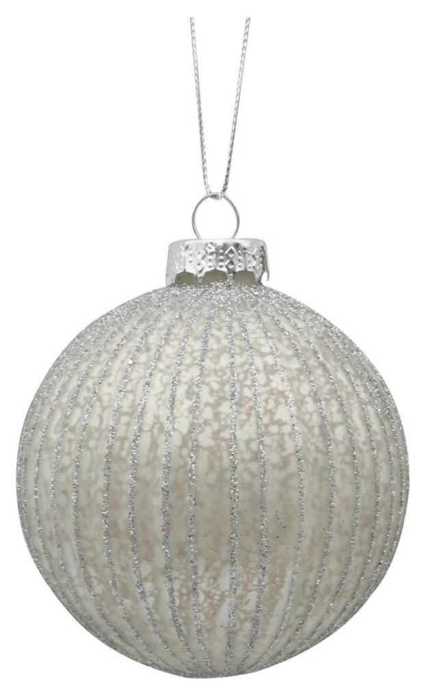 

Шар стеклянный Жемчужный белый, 10 см