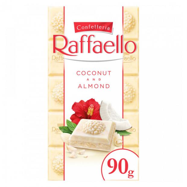 

Шоколад белый Raffaello с кокосом и миндалем, 90 г