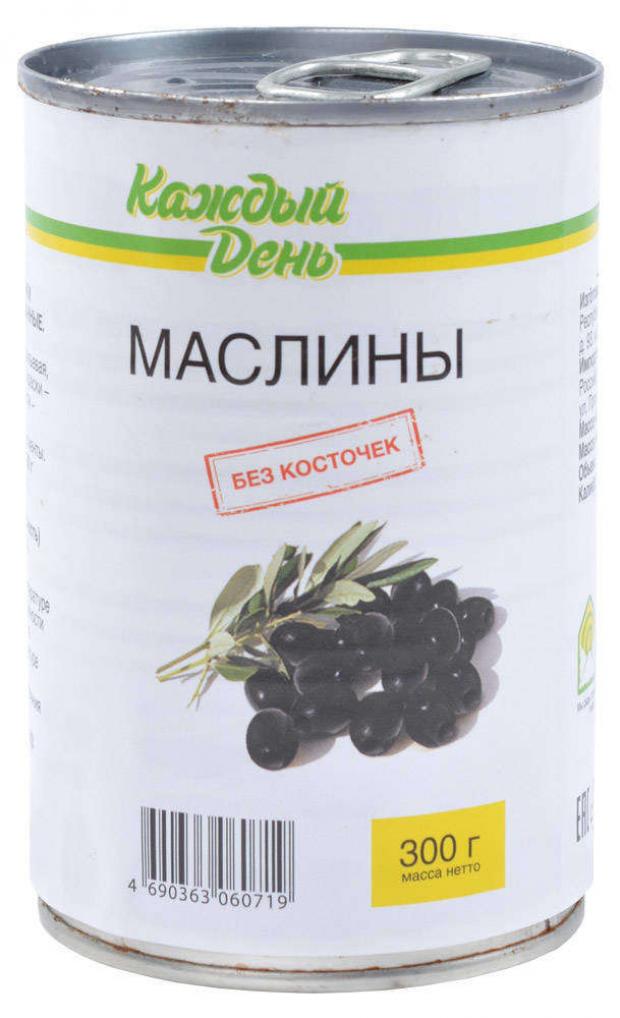 Маслины черные Каждый день без косточки, 300 г