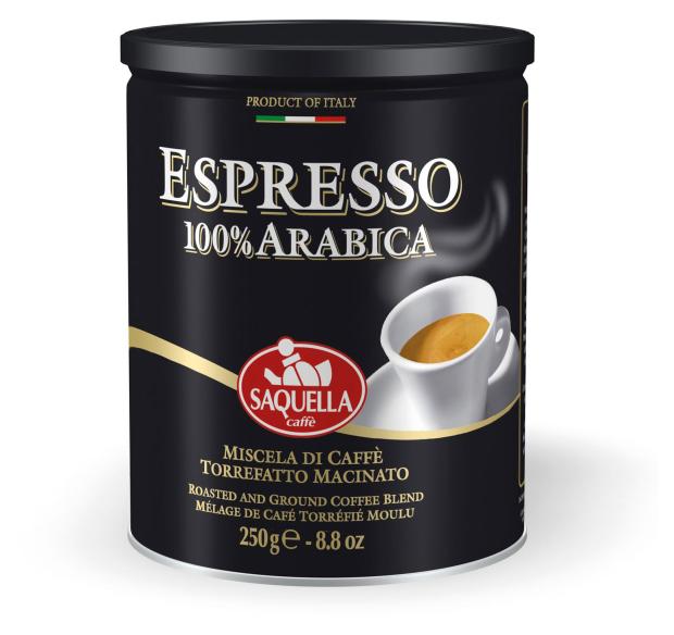 Кофе молотый SAQUELLA caff Espresso 100% Арабика, 250 г