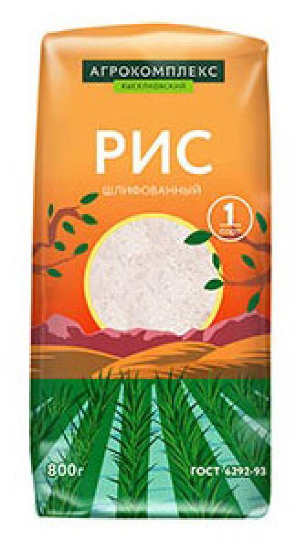 Крупа риса Агрокомплекс шлифованная, 800 г