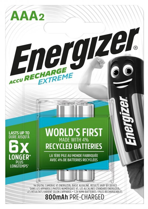 

Батарейка аккумуляторная Energizer Extreme 800 мАч типоразмер AAA, 2 шт